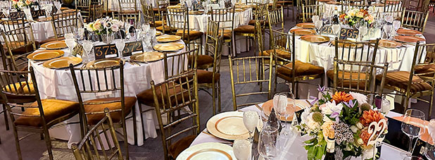 Custom Invitations and table setting event design at high end NYC event