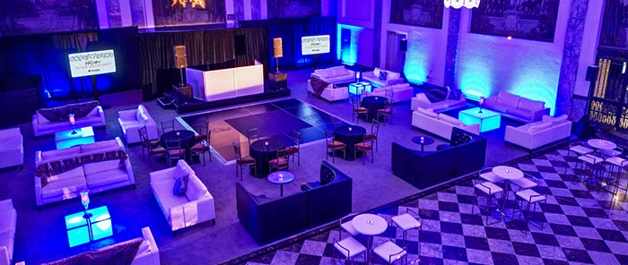 Custom Invitations and table setting event design at high end NYC event