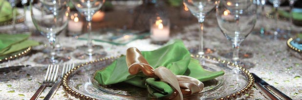 Custom Invitations and table setting event design at high end NYC event